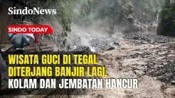 Wisata Guci di Tegal Diterjang Banjir Lagi, Kolam dan Jembatan Hancur