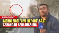 Detik-Detik Reporter Iran Nyaris Terkena Serangan Roket Saat Live Report