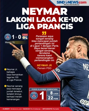 Neymar Lakoni Laga ke-100...