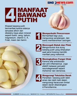 4 Manfaat Bawang Putih,...