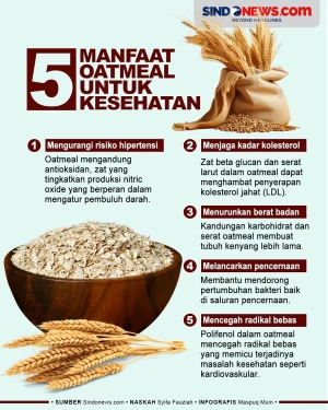 5 Manfaat Oatmeal, Salah...