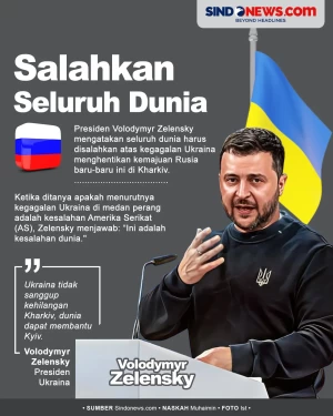 Zelensky Salahkan Seluruh...