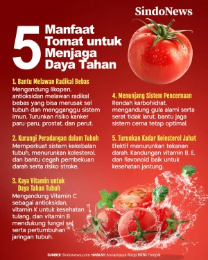 5 Manfaat Tomat, Menjaga...