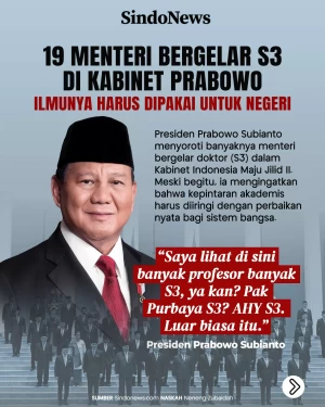 19 Menteri Bergelar...