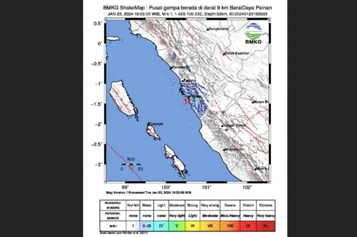 Gempa Bumi 4,1 Magnitudo...