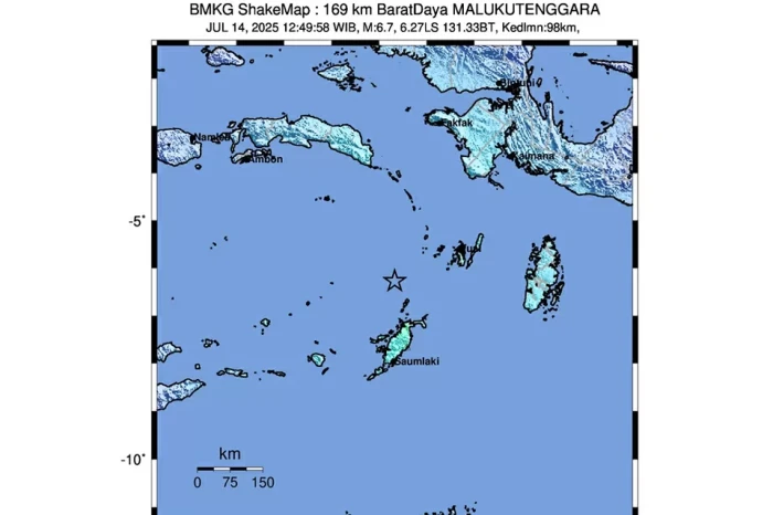 BMKG: Gempa M6,7 di...
