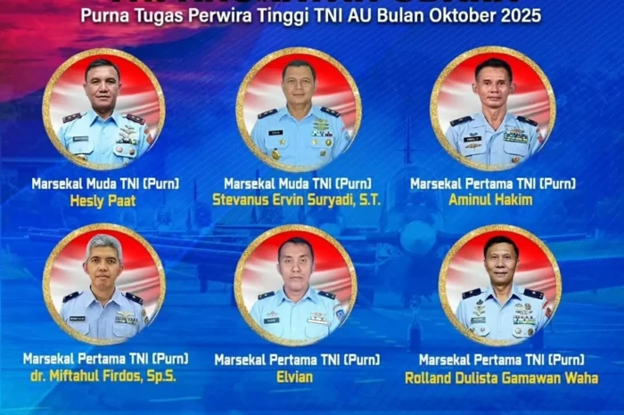 6 Pati TNI AU Pensiun,...
