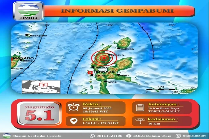 Gempa M 5,1 Berpusat...