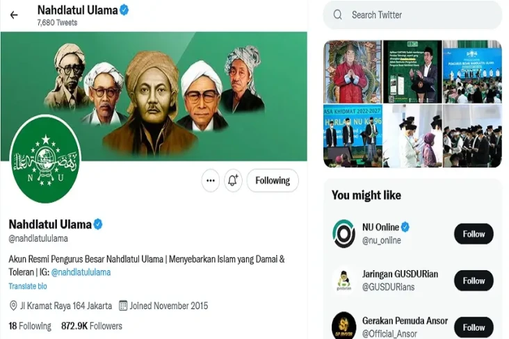 Ricuh Akun Twitter Nahdlatul...