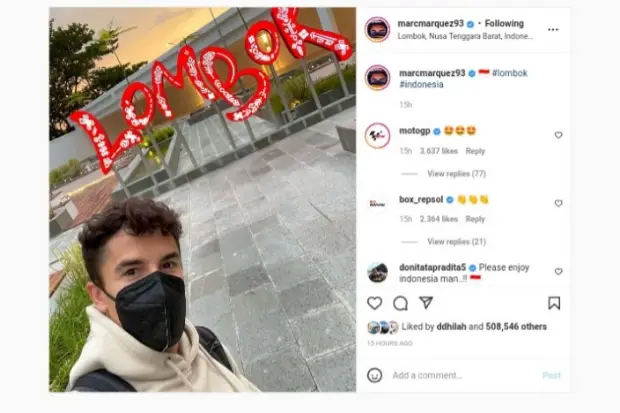 Selfie di Lombok, Marc...