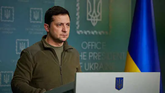Presiden Ukraina Zelensky...