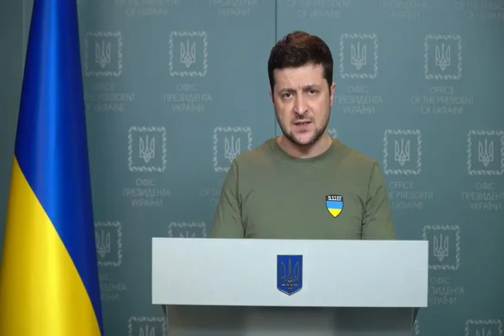 Presiden Ukraina Zelensky...