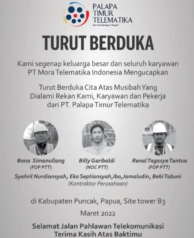 8 Pekerja Tower Tewas...