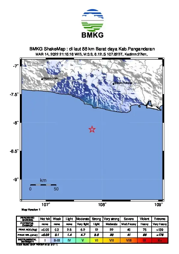 Gempa Terkini M3,9 di...