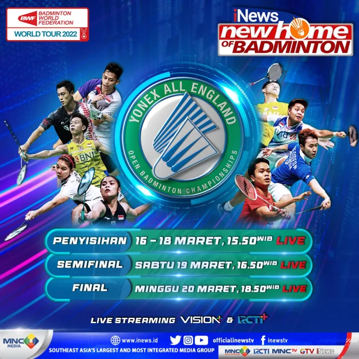 Hari ini! Pebulu Tangkis...