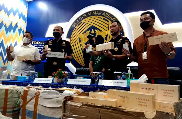 Bea Cukai Makassar Sita...