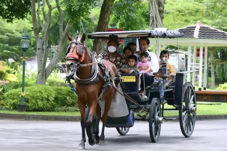 Jokowi Naik Delman Bareng...