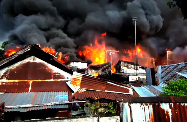Kebakaran di Ablam Makassar,...