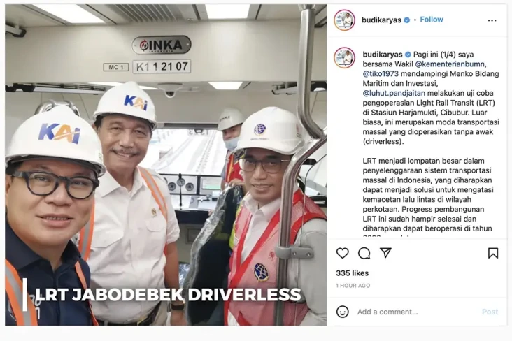 Uji Coba LRT Jabodebek...