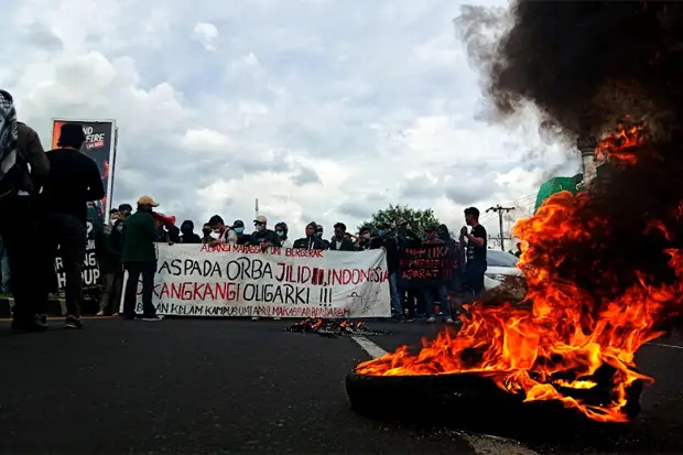 Aksi Demo Tolak Presiden...