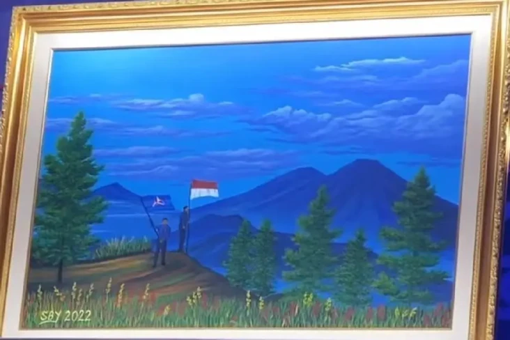 SBY Pamer Lukisan Gunung,...