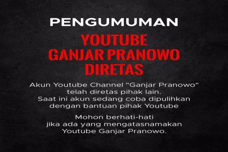 Akun YouTubenya Diretas,...
