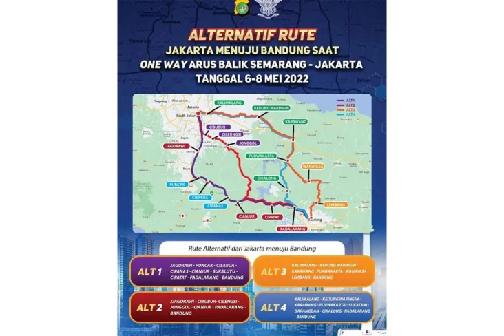 Catat, 4 Rute Alternatif...