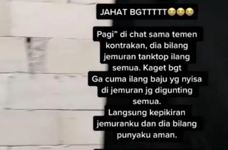 Viral! Baju di Jemuran...