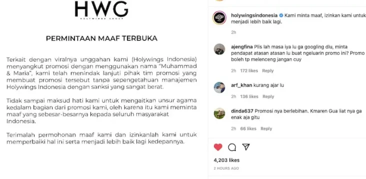 Holywings Minta Maaf...