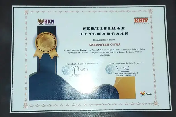 Pemkab Gowa Peringkat...