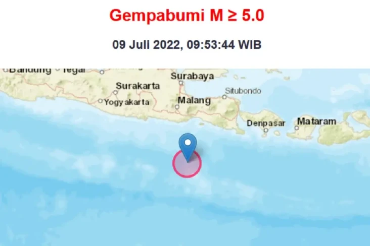 Gempa Bermagnitudo 5,3...