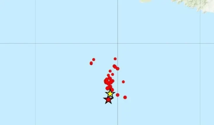 Titik Gempa di Selatan...