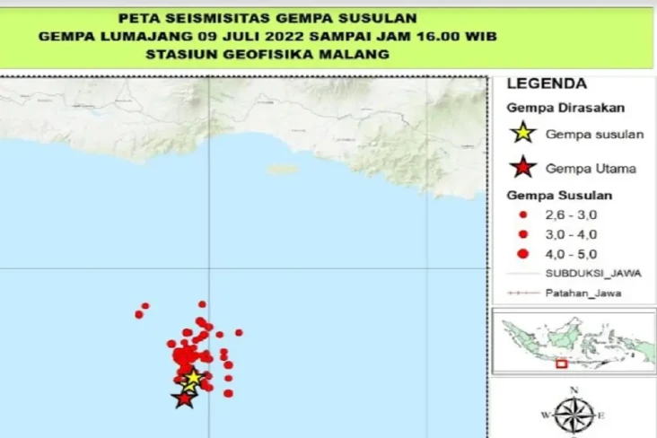 60 Gempa Guncang Malang...
