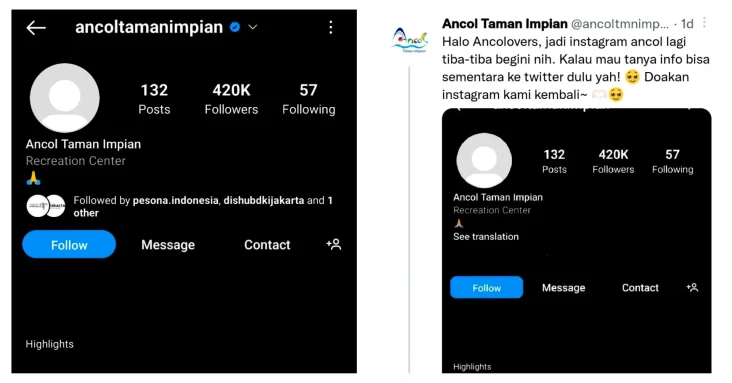 Akun Instagram Taman...