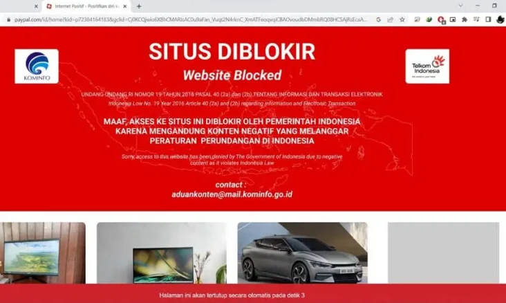 Diblokir Kominfo, PayPal,...