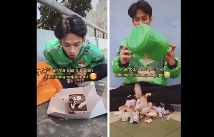 Viral! Driver Ojol Kumpulkan...
