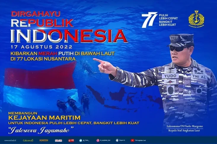 HUT RI, Bendera Merah...