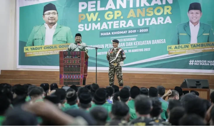 Lantik Ketua Ansor Sumut,...