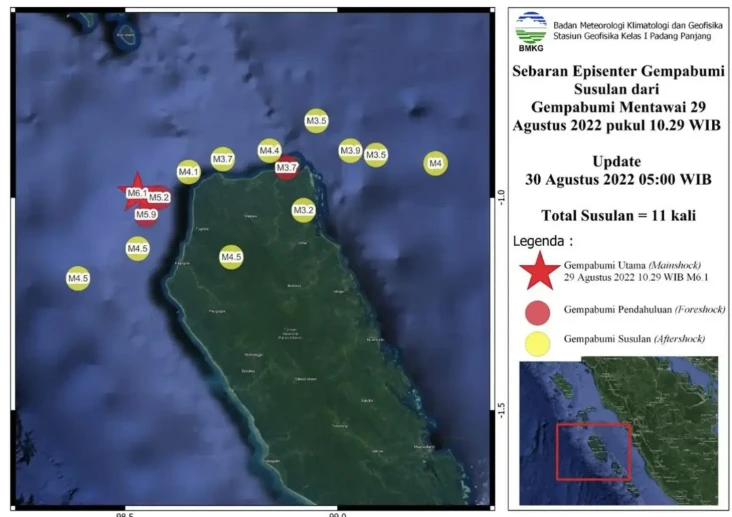 BMKG Catat 14 Kali Gempa...