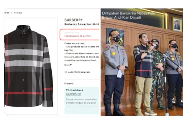 Kemeja Burberry Brigjen...