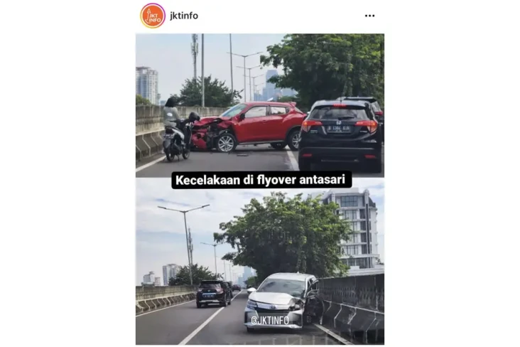 2 Mobil Kecelakaan di...