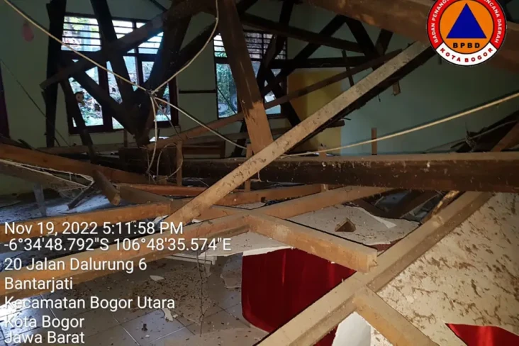 Atap Kelas SDN Bantarjati...