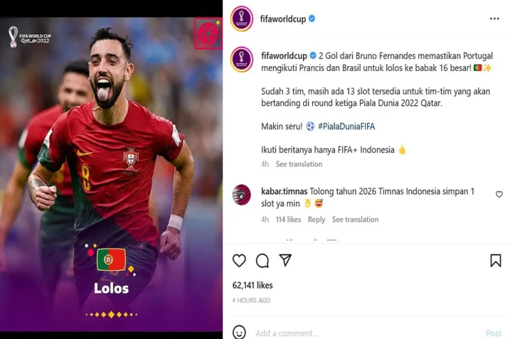 Akun Instagram FIFA...