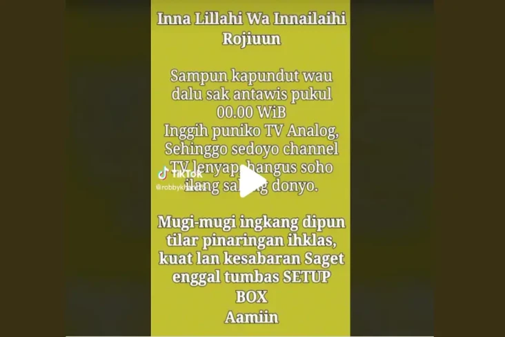 Pemadaman TV Analog...