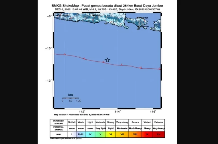 Guncangan Gempa Jember,...