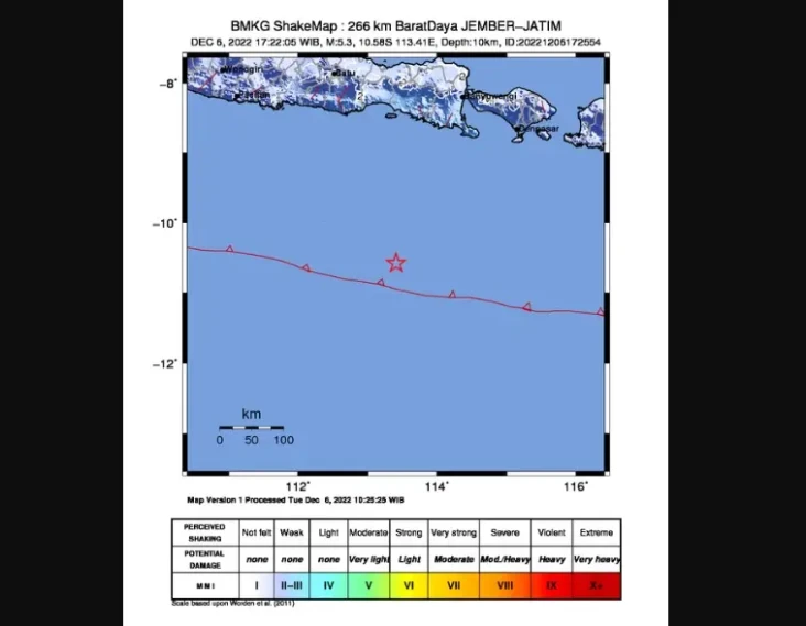 Gempa Susulan Berkekuatan...
