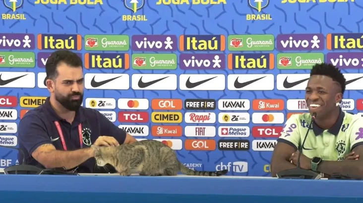 Vinicius Junior Tertawa...