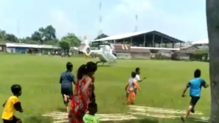 Pendaratan Helikopter...