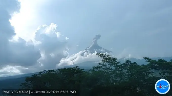 Semeru Erupsi Lagi Sore...