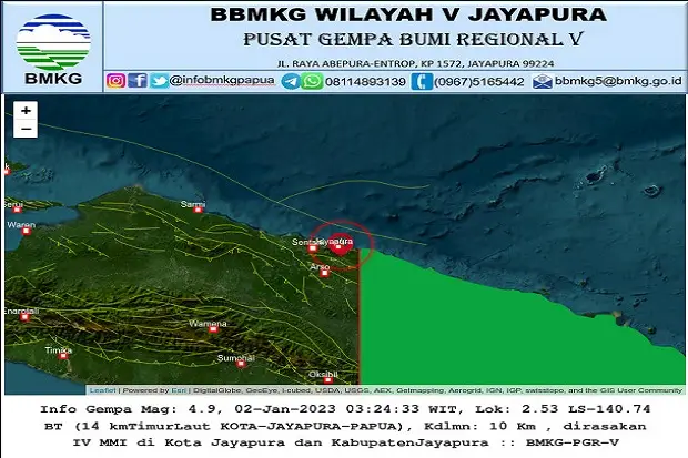 Gempa Guncang Jayapura,...